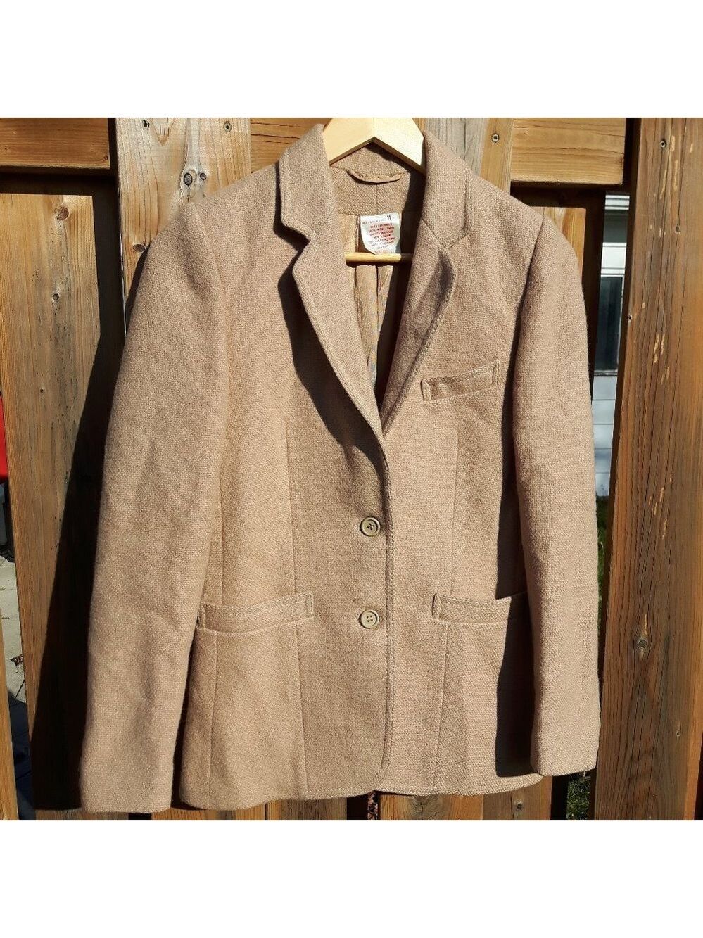Vintage Camel Wool Blazer Ladies Small